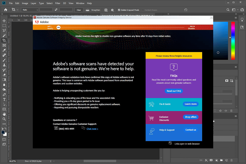 Adobe is integrating Adobe genuine software integrity service in the latest releases of its products.