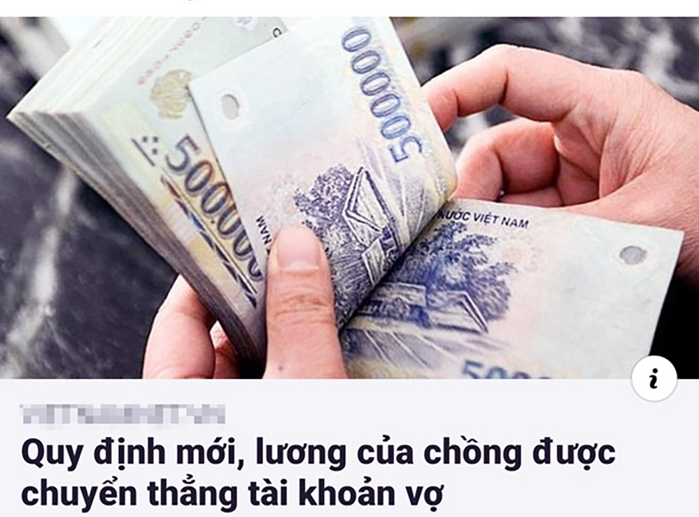 Vợ chồng tôi hạnh phúc khi lương ai người đó giữ