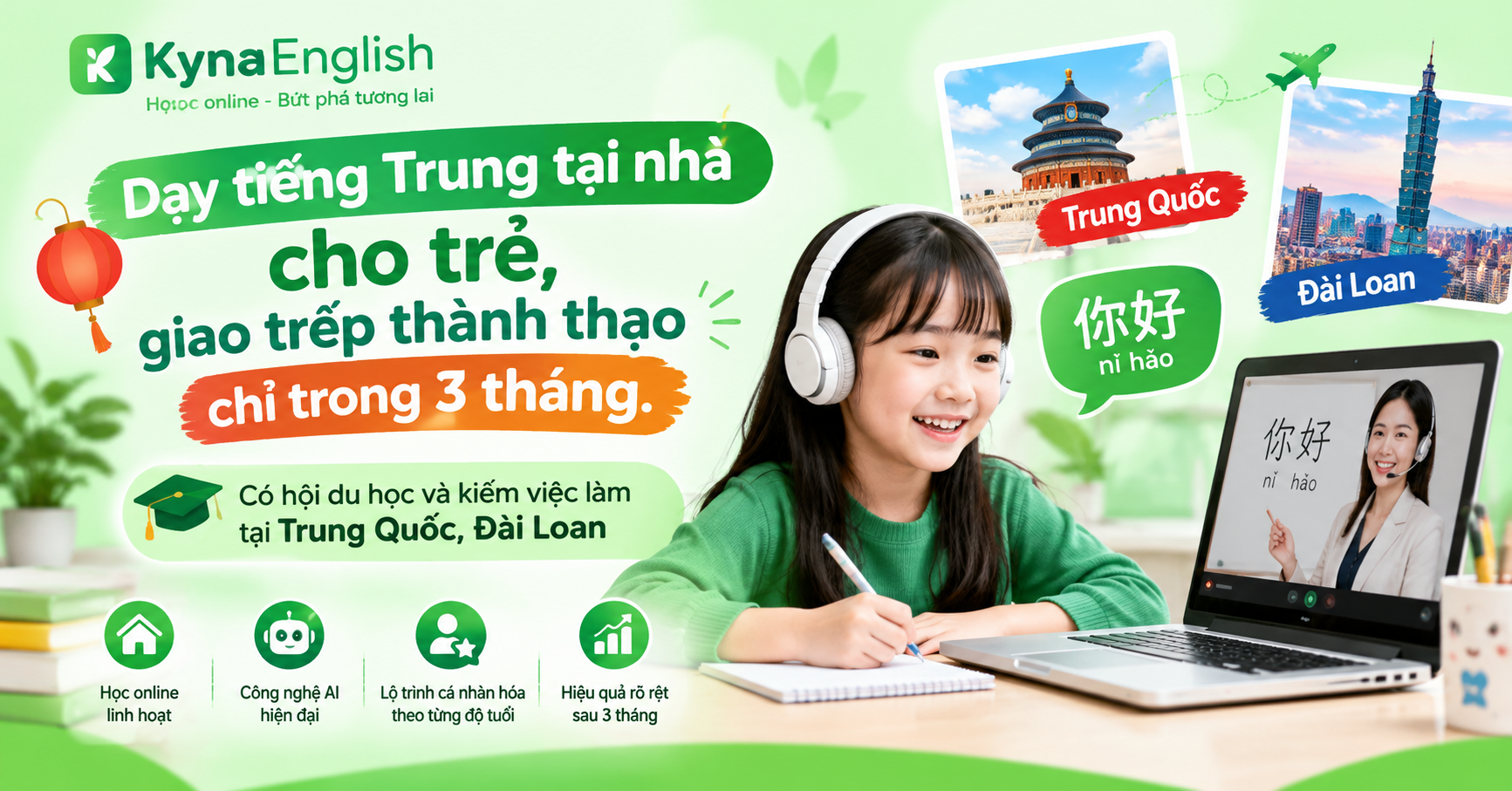 Trẻ em có khả năng tiếp thu ngôn ngữ tốt nếu được học đúng phương pháp và duy trì sự hứng thú, thiết kế khoa học, kết hợp giữa nghe, nói và luyện tập giao tiếp.